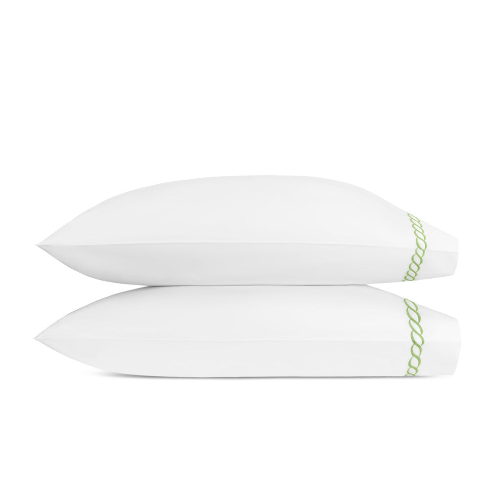 Classic Chain Pillowcase Pair Spring Green 