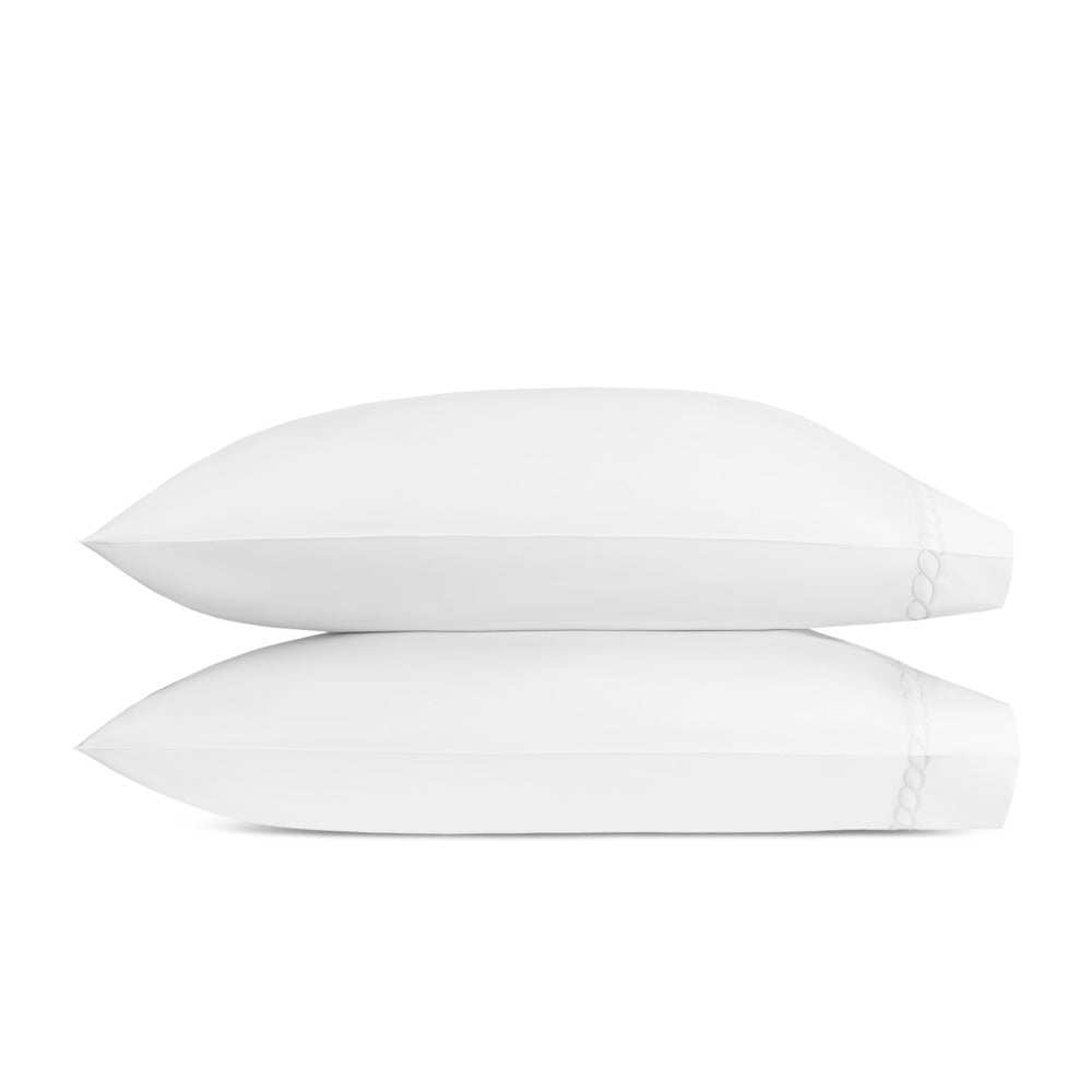 Classic Chain Pillowcase Pair White 