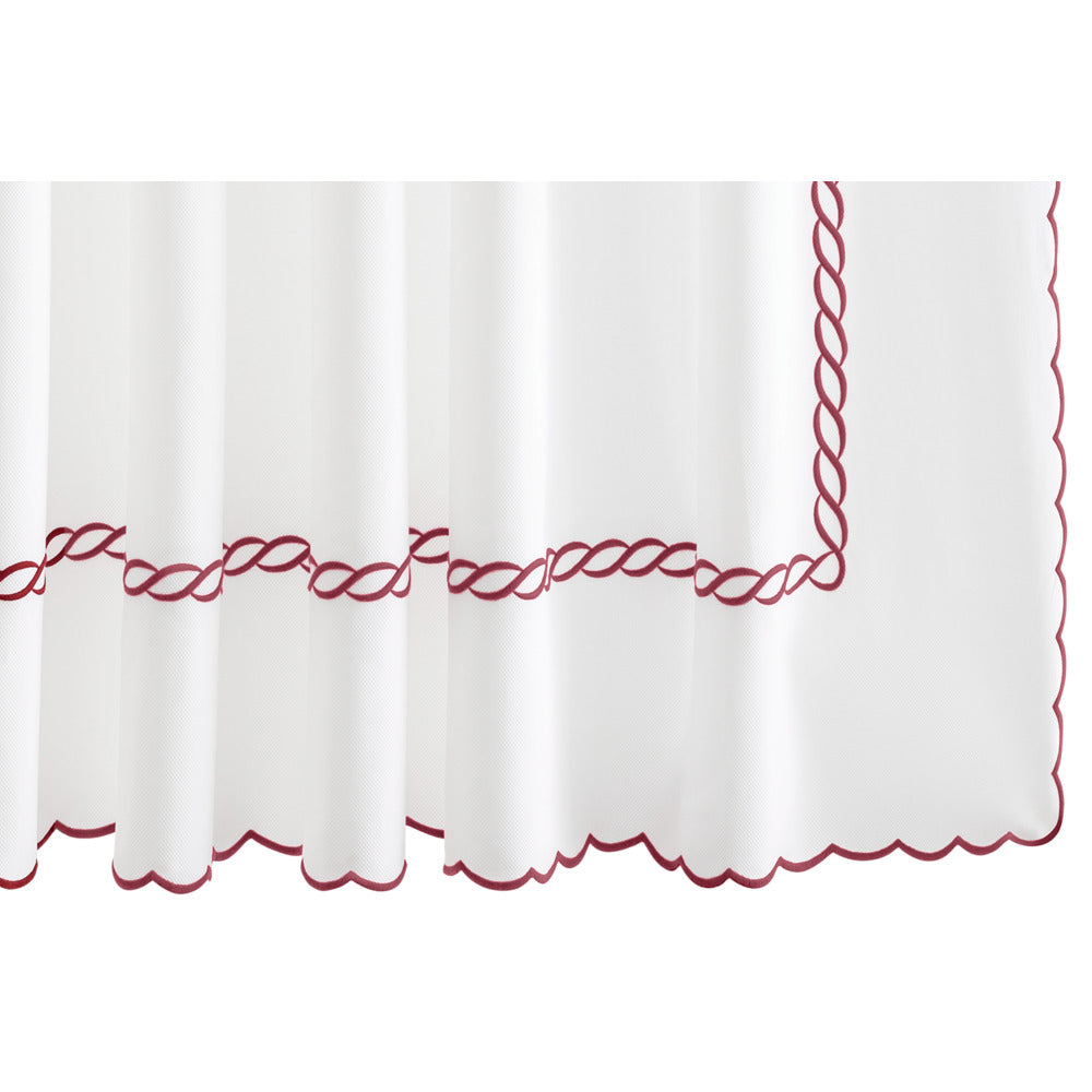 Classic Chain Scallop 72" W x 72" L Shower Curtain Red 