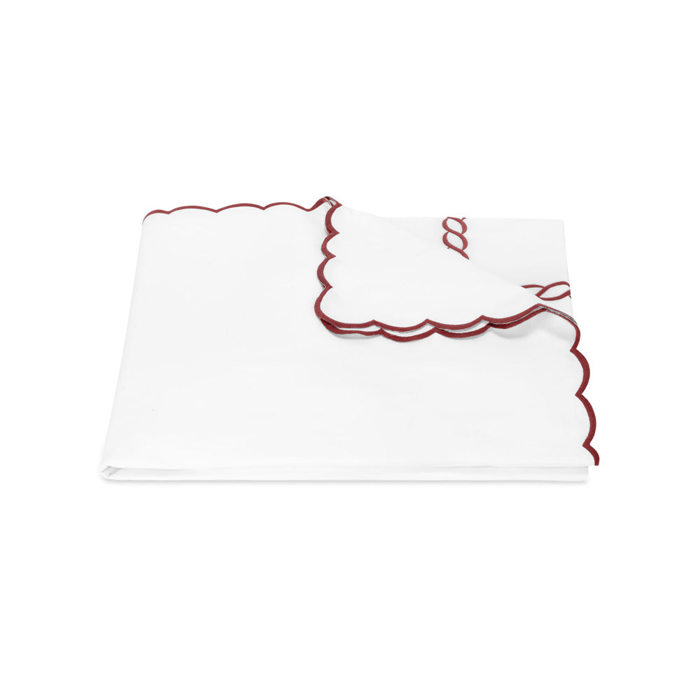 Classic Chain Scallop Duvet Cover Red 