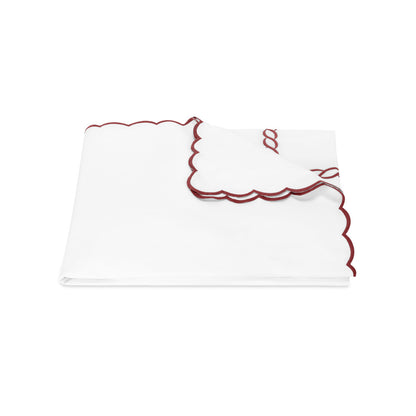 Classic Chain Scallop Duvet Cover Red 