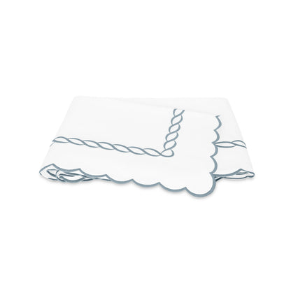 Classic Chain Scallop Flat Sheet Hazy Blue 