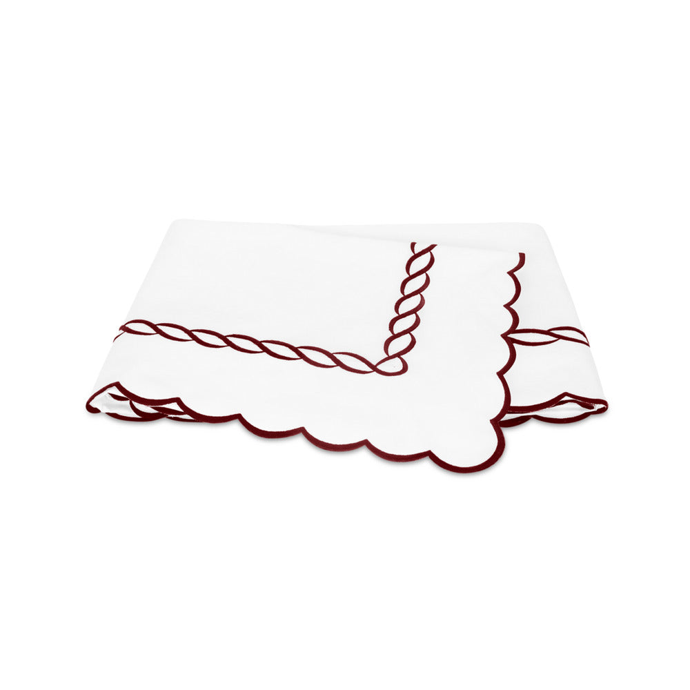 Classic Chain Scallop Flat Sheet Red 