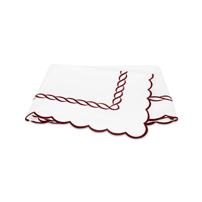 Classic Chain Scallop Flat Sheet Red 