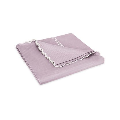 Classic Chain Scallop Matelasse Coverlet Deep Lilac & Bone 
