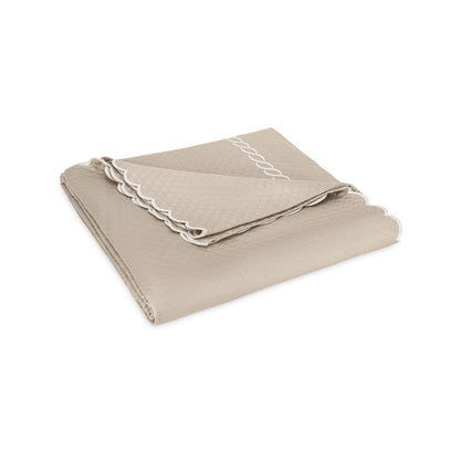 Classic Chain Scallop Matelasse Coverlet Dune & Bone 