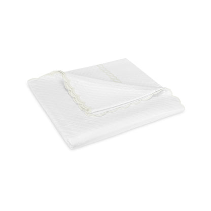 Classic Chain Scallop Matelasse Coverlet White 
