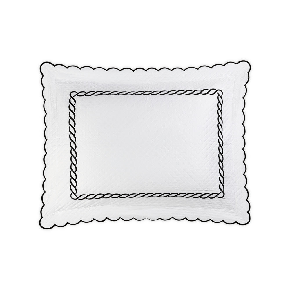 Classic Chain Scallop Matelasse Sham Black Standard 