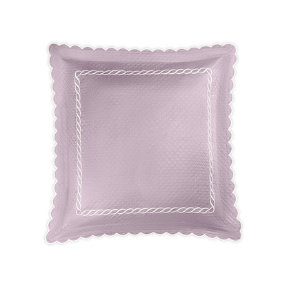 Classic Chain Scallop Matelasse Sham Deep Lilac & Bone Euro 