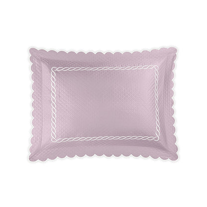 Classic Chain Scallop Matelasse Sham Deep Lilac & Bone Standard 