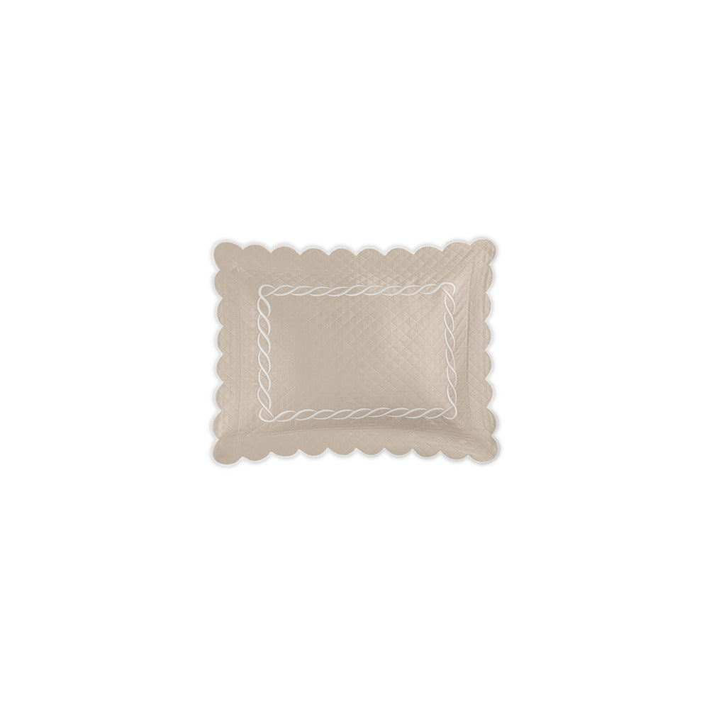 Classic Chain Scallop Matelasse Sham Dune & Bone Boudoir 