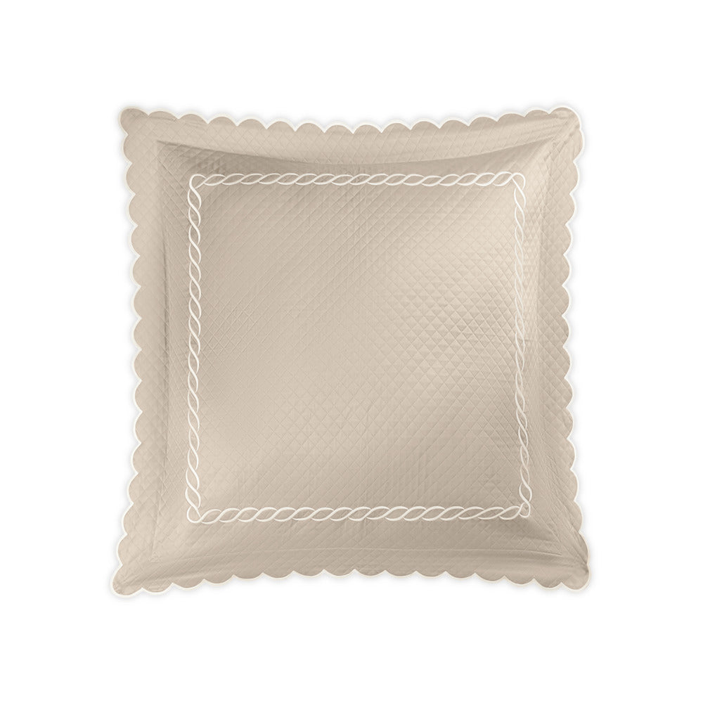 Classic Chain Scallop Matelasse Sham Dune & Bone Euro 