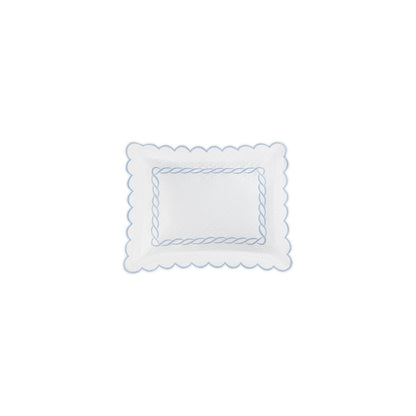 Classic Chain Scallop Matelasse Sham Light Blue Boudoir 