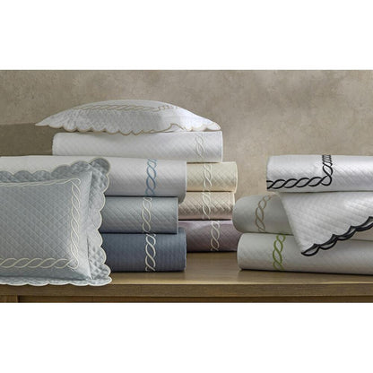 Classic Chain Scallop Matelasse Sham Light Blue Standard 2