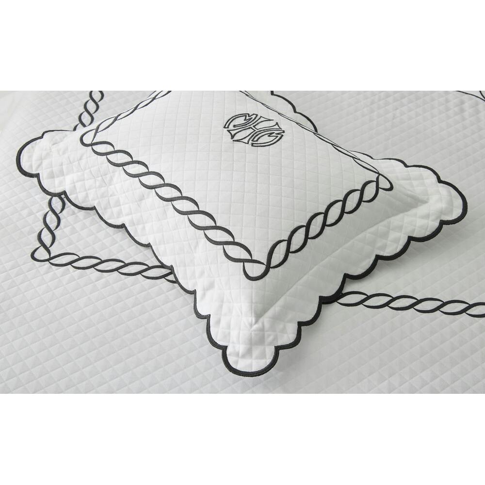 Classic Chain Scallop Matelasse Sham Light Blue Standard 3