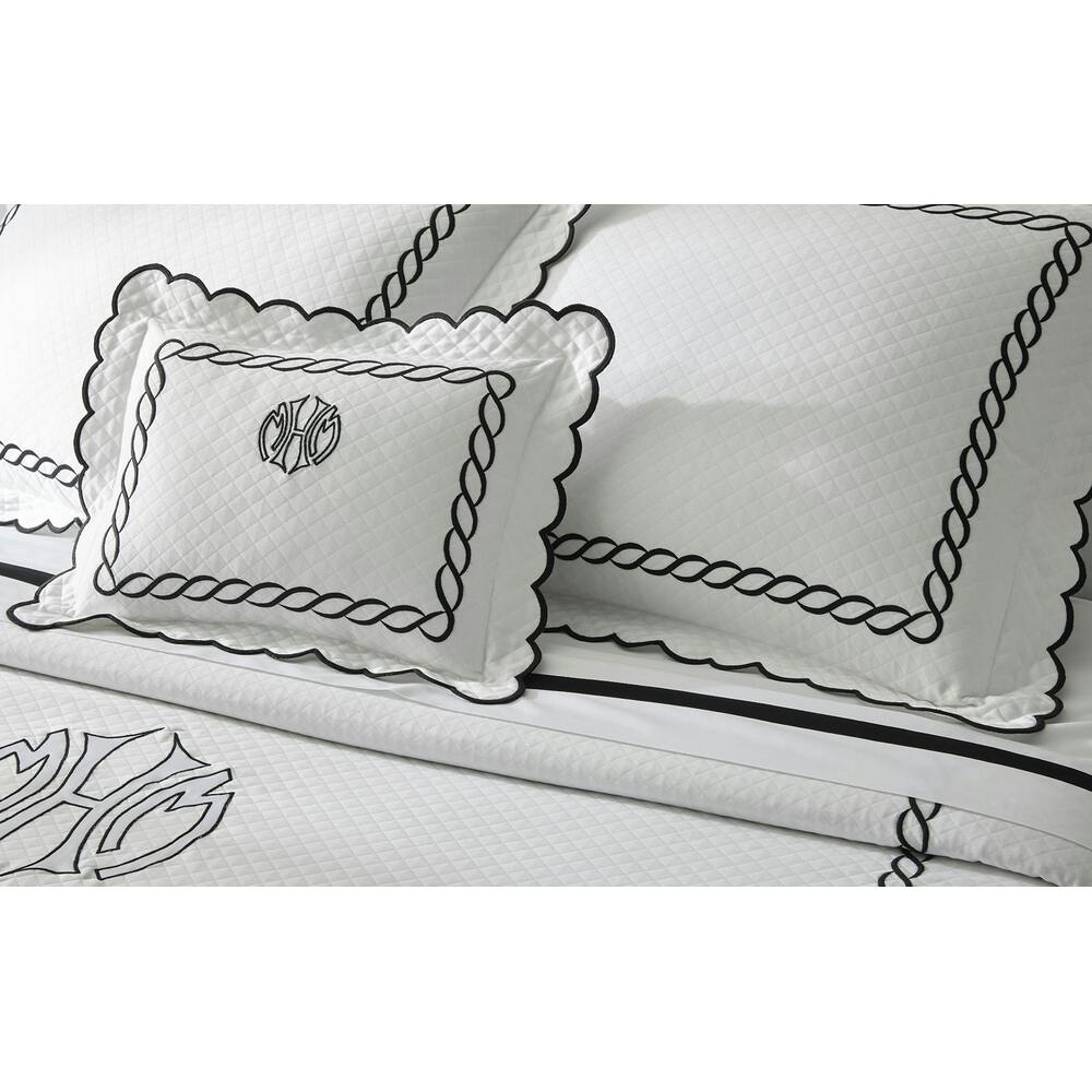 Classic Chain Scallop Matelasse Sham Light Blue Standard 4