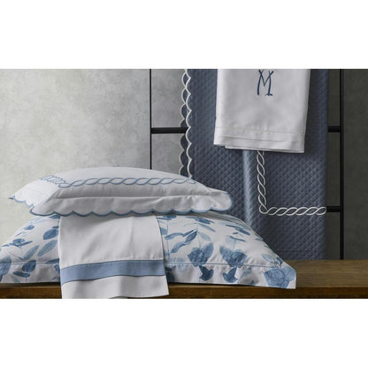 Classic Chain Scallop Matelasse Sham Light Blue Standard 8