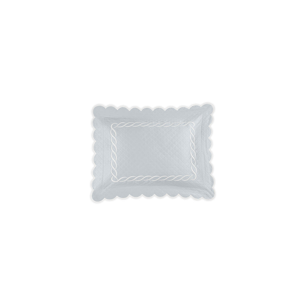 Classic Chain Scallop Matelasse Sham Pool & Bone Boudoir 
