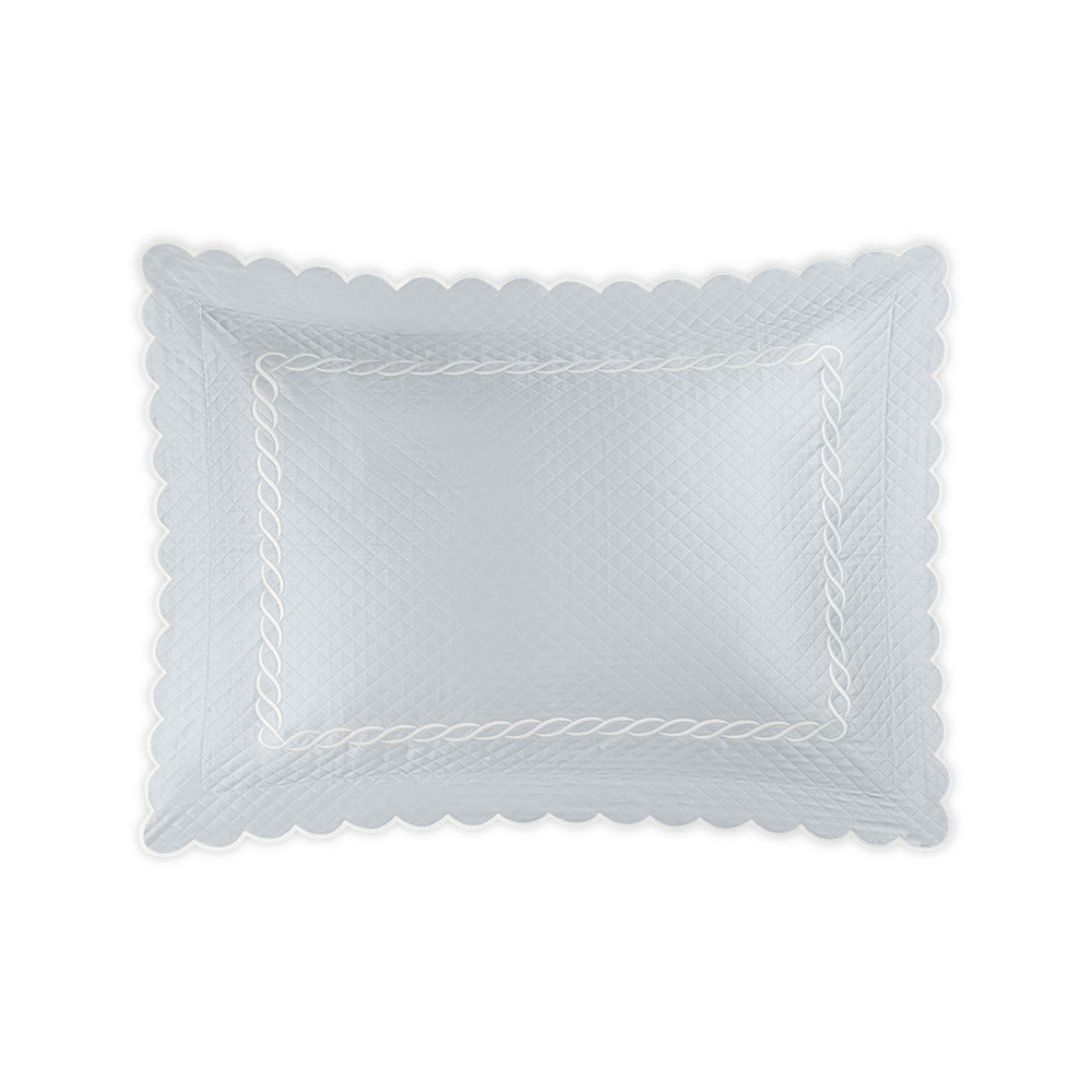 Classic Chain Scallop Matelasse Sham Pool & Bone Standard 