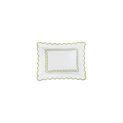 Classic Chain Scallop Matelasse Sham Spring Green Boudoir 