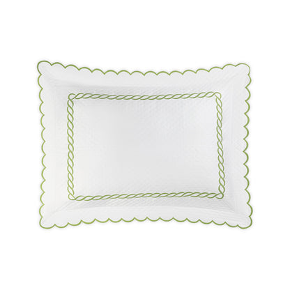 Classic Chain Scallop Matelasse Sham Spring Green Standard 