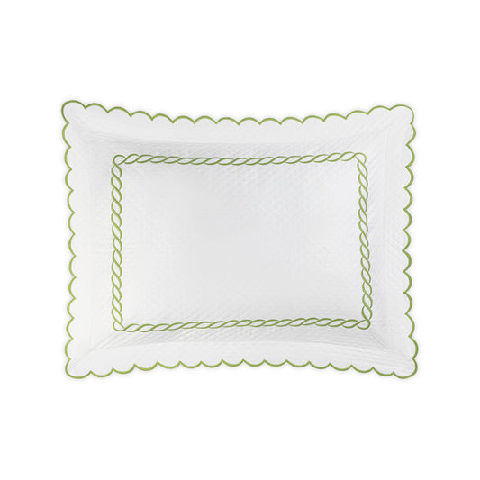 Classic Chain Scallop Matelasse Sham Spring Green Standard 