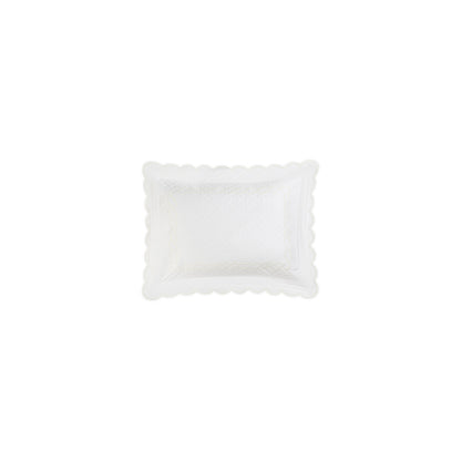 Classic Chain Scallop Matelasse Sham White Boudoir 