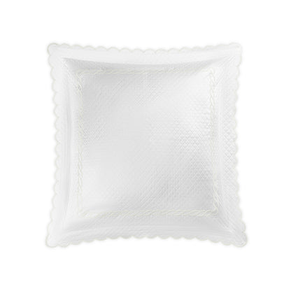Classic Chain Scallop Matelasse Sham White Euro 