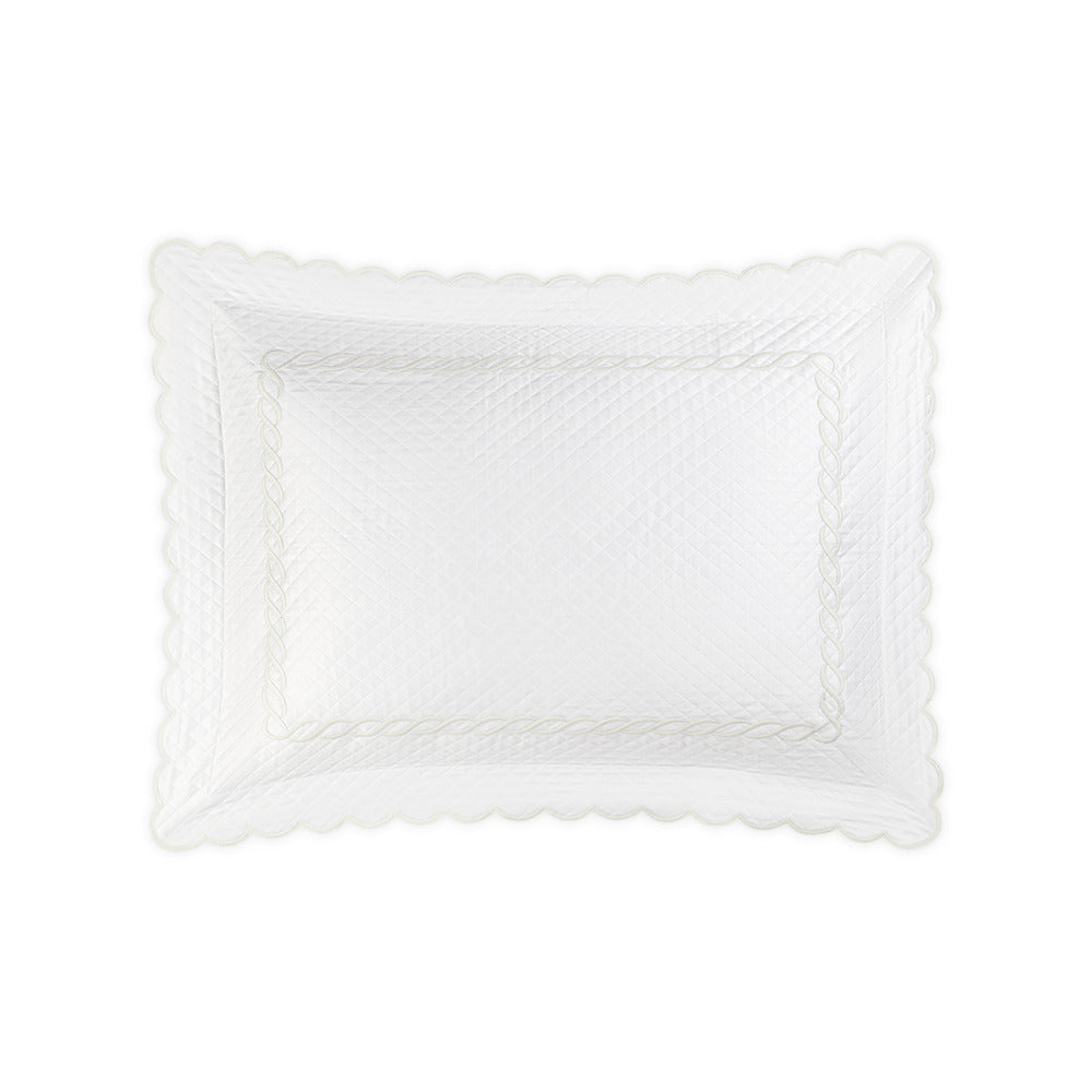 Classic Chain Scallop Matelasse Sham White Standard 