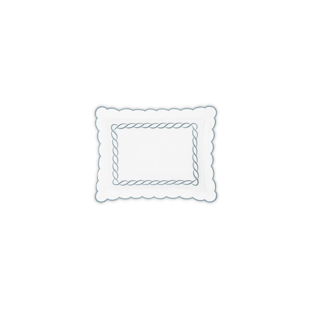 Classic Chain Scallop Sham Hazy Blue Boudoir 