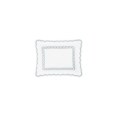 Classic Chain Scallop Sham Hazy Blue Boudoir 