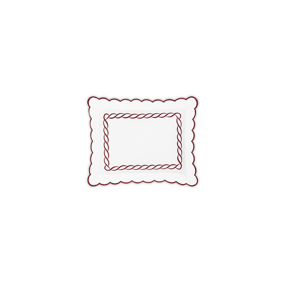 Classic Chain Scallop Sham Red Boudoir 