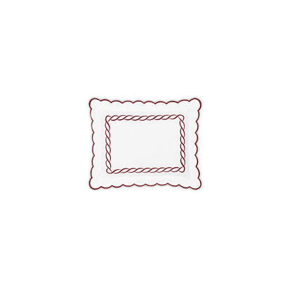 Classic Chain Scallop Sham Red Boudoir 