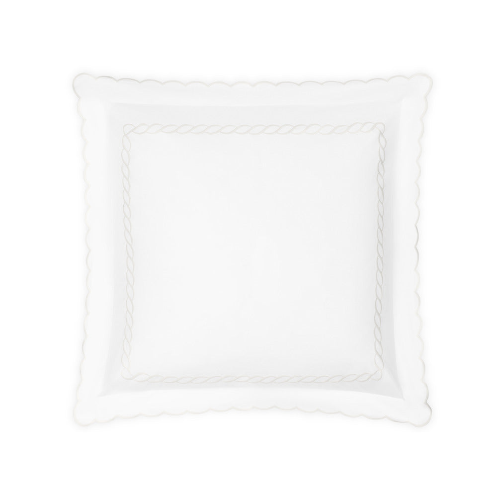 Classic Chain Scallop Sham White Euro 