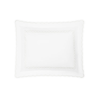 Classic Chain Scallop Sham White Standard 