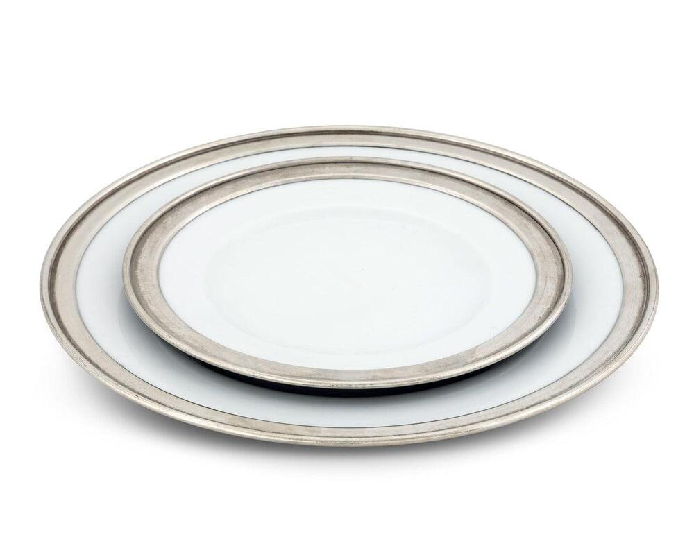 Classic Pewter Rim Salad Plate by Vagabond House 2