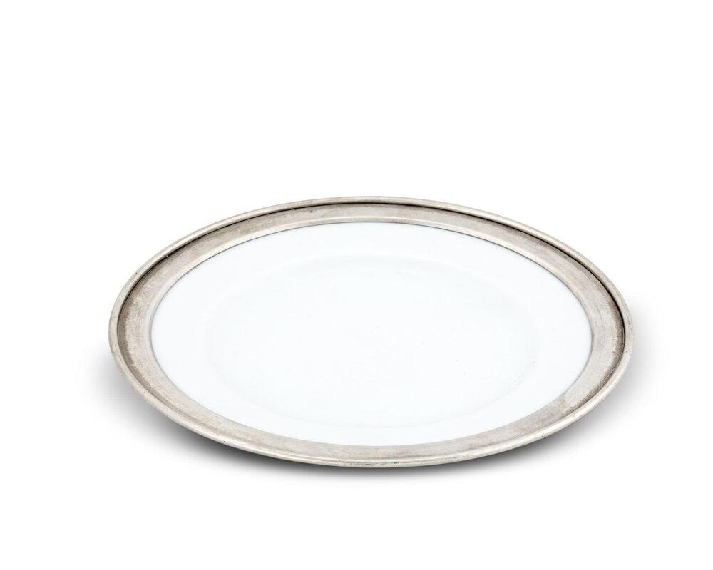 Classic Pewter Rim Salad Plate by Vagabond House 3