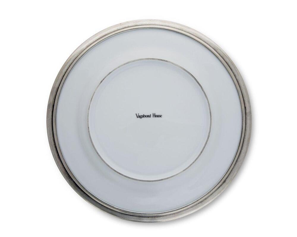 Classic Pewter Rim Salad Plate by Vagabond House 4