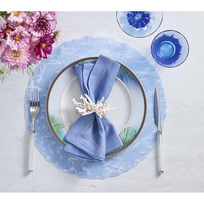 Cloud Placemat in Periwinkle - Set of 4 by Kim Seybert 2