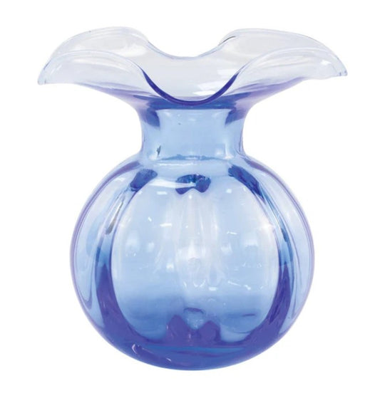 Hibiscus Med Fluted Vase Cobalt