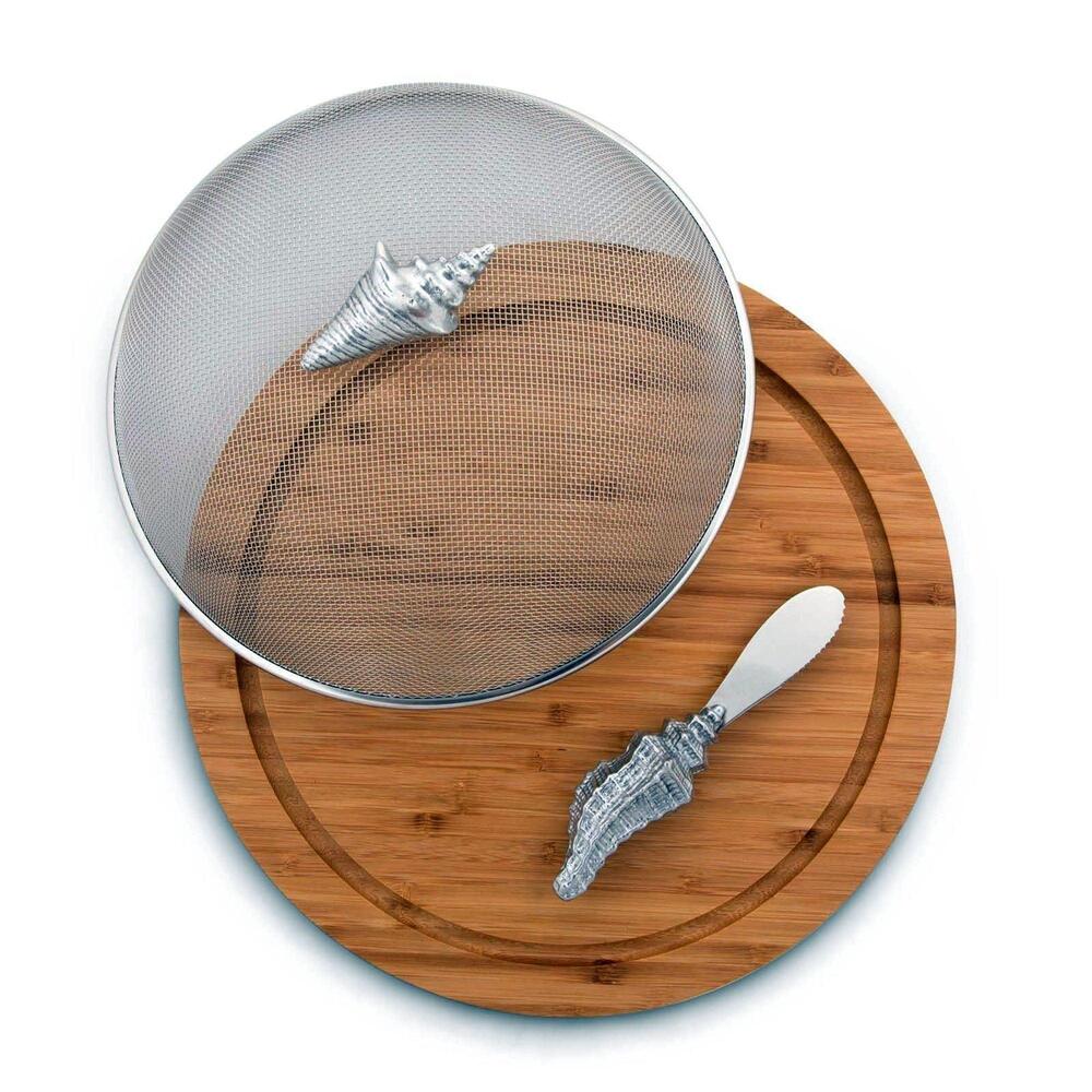 Conch Shell 3 Piece Picnic Cheese Board / Spreader by Arthur Court Designs 1