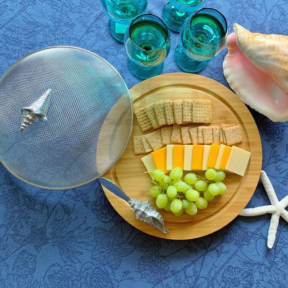 Conch Shell 3 Piece Picnic Cheese Board / Spreader by Arthur Court Designs 3