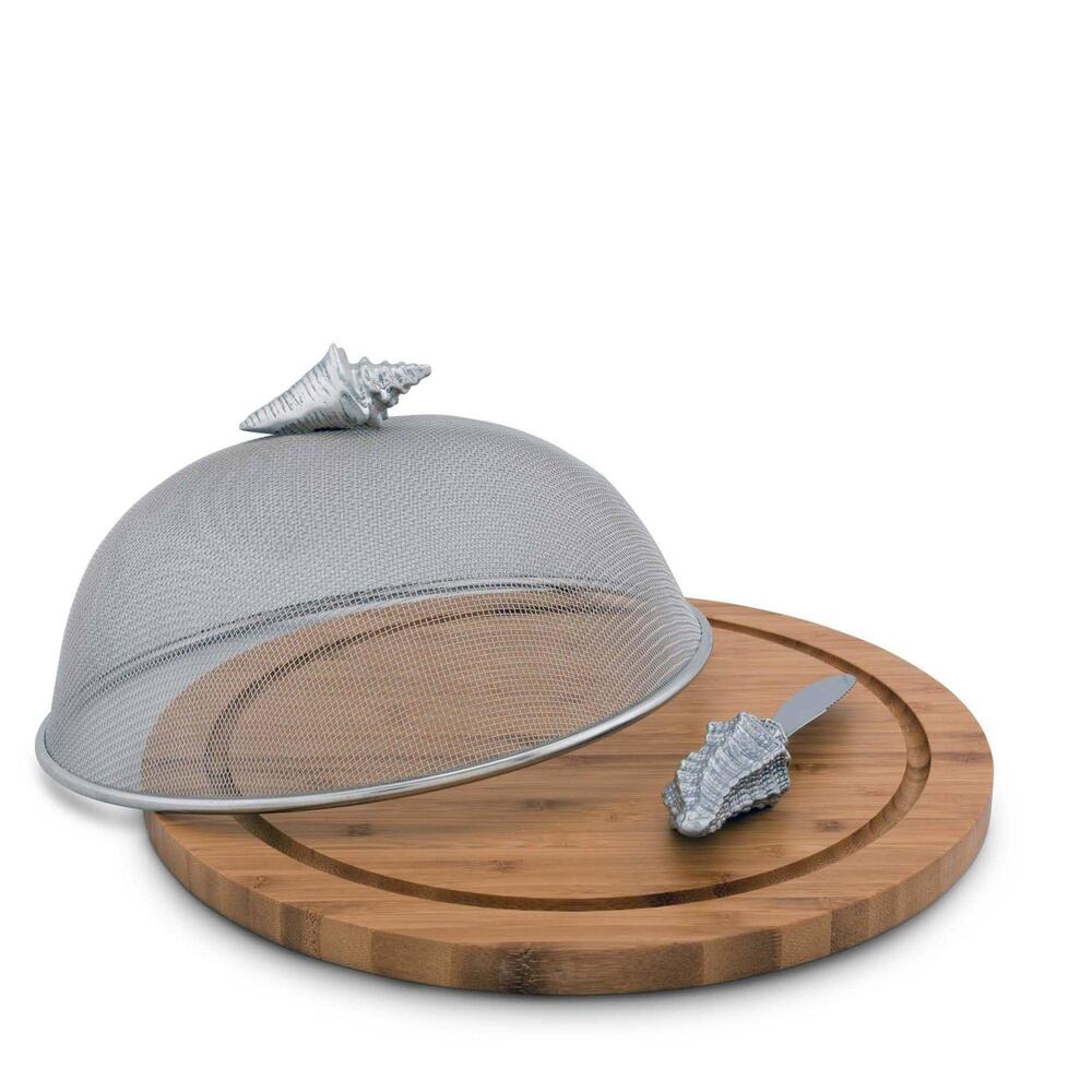 Conch Shell 3 Piece Picnic Cheese Board / Spreader by Arthur Court Designs