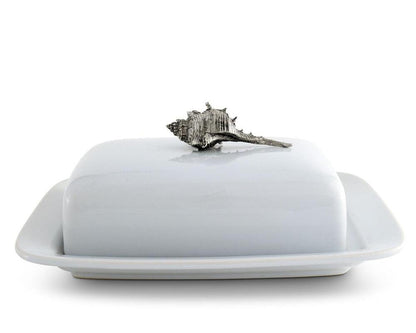 Conch Shell Stoneware Butter Dish by Vagabond House 5