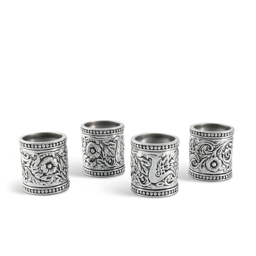 Concho Pattern Napkin Rings Set of 4 by Arthur Court Designs 2