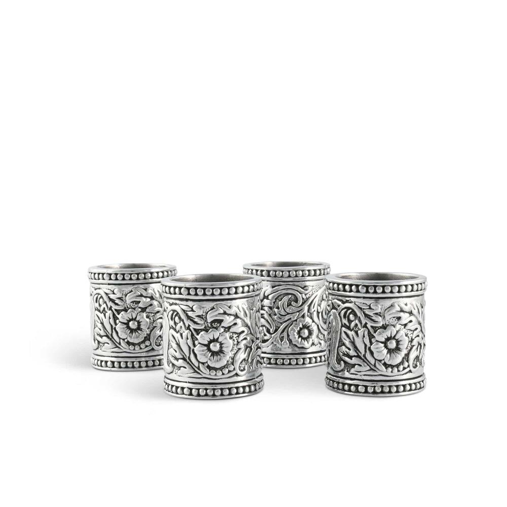 Concho Pattern Napkin Rings Set of 4 by Arthur Court Designs 3