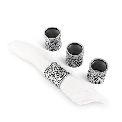 Concho Pattern Napkin Rings Set of 4 by Arthur Court Designs