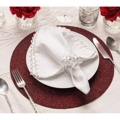 Confetti Placemat in Red - Set of 4 by Kim Seybert 3