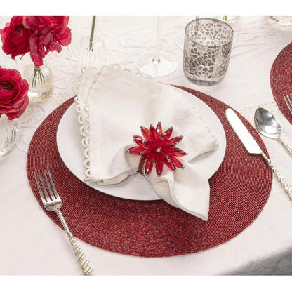 Confetti Placemat in Red - Set of 4 by Kim Seybert 4