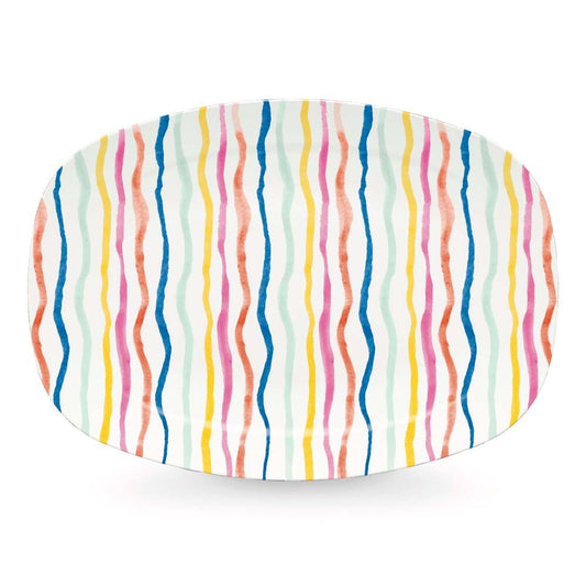 Confetti Stripe Tease Platter by Mariposa